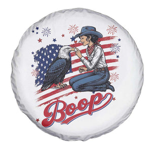 Boop Eagle Spare Tire Cover Western Cowgirl Patriotic USA American 4th of July