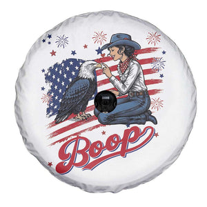 Boop Eagle Spare Tire Cover Western Cowgirl Patriotic USA American 4th of July