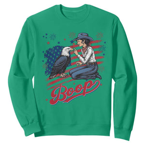 Boop Eagle Sweatshirt Western Cowgirl Patriotic USA American 4th of July