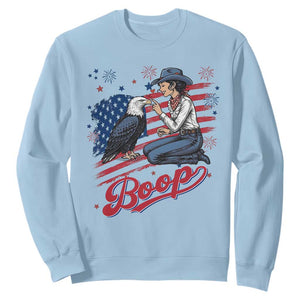 Boop Eagle Sweatshirt Western Cowgirl Patriotic USA American 4th of July