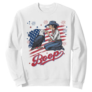 Boop Eagle Sweatshirt Western Cowgirl Patriotic USA American 4th of July