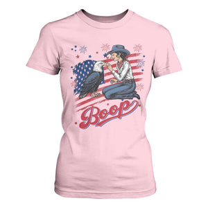 Boop Eagle T Shirt For Women Western Cowgirl Patriotic USA American 4th of July