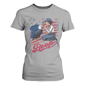 Boop Eagle T Shirt For Women Western Cowgirl Patriotic USA American 4th of July