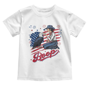 Boop Eagle Toddler T Shirt Western Cowgirl Patriotic USA American 4th of July