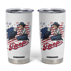 Boop Eagle Tumbler Cup Western Cowgirl Patriotic USA American 4th of July