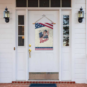 Boop Eagle Patriotic Garden Flag Western Cowgirl USA American 4th of July