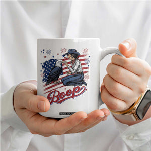 Boop Eagle Coffee Mug Western Cowgirl Patriotic USA American 4th of July