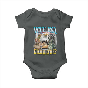 WTF is A Kilometer Baby Onesie Funny USA Patriotic Bootleg Meme