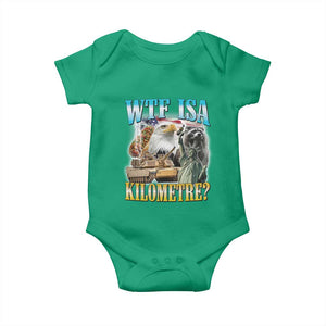 WTF is A Kilometer Baby Onesie Funny USA Patriotic Bootleg Meme