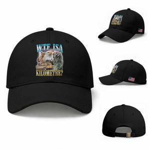 WTF is A Kilometer Baseball Cap Funny USA Patriotic Bootleg Meme