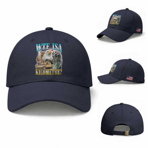 WTF is A Kilometer Baseball Cap Funny USA Patriotic Bootleg Meme