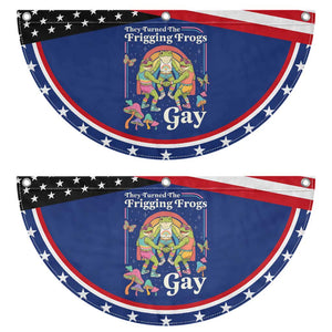 They Turned The Frigging Frogs Gay Patriotic Fan Flag Funny LGBTQ Pride Month