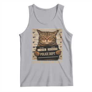 Funny Cat Mugshot Tank Top Catnip Made Me Do It TS14 Athletic Heather Print Your Wear