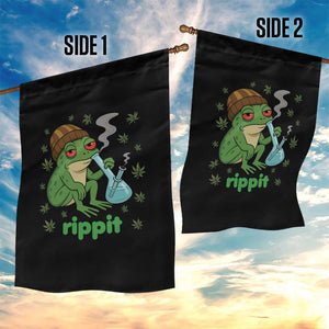 Rippit Frog Garden Flag Funny 420 Stoner Weed Humor TS14 Print Your Wear