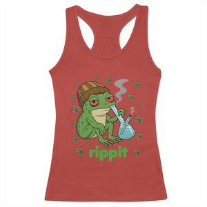 Rippit Frog Racerback Tank Top Funny 420 Stoner Weed Humor TS14 Red Print Your Wear