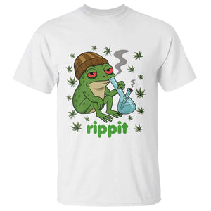 Rippit Frog T Shirt Funny 420 Stoner Weed Humor TS14 White Print Your Wear