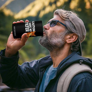 Funny Fox Sarcastic 4 in 1 Can Cooler Tumbler Caution I Have No Filter TS14 Print Your Wear