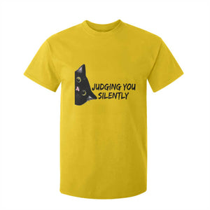 Judging You Silently Black Cat T Shirt For Kid Funny Sarcastic Kitten Pet Lovers TS14 Daisy Print Your Wear