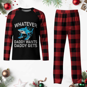 Funny Tralalero Tralala Meme Plaid Pajama Set Whatever Daddy Wants Daddy Gets TS14 Buffalo Plaid Print Your Wear