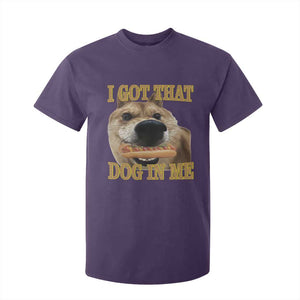 Funny Shiba Inu Dog Meme T Shirt For Kid I Got That Dog In Me TS14 Purple Print Your Wear