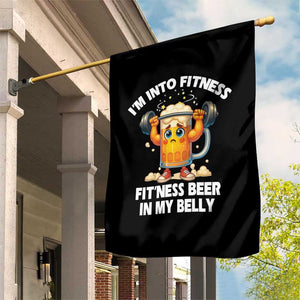 Funny Beer Lover Garden Flag I Am Into Fitness Beer in My Belly TS14 Print Your Wear