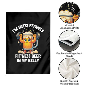 Funny Beer Lover Garden Flag I Am Into Fitness Beer in My Belly TS14 Print Your Wear