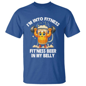 Funny Beer Lover T Shirt I Am Into Fitness Beer in My Belly TS14 Royal Blue Print Your Wear