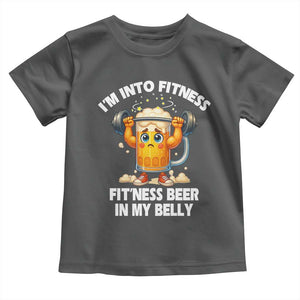 Funny Beer Lover Toddler T Shirt I Am Into Fitness Beer in My Belly TS14 Dark Heather Print Your Wear