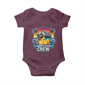Funny Rubber Duckie Cruise Baby Onesie TS14 Maroon Print Your Wear