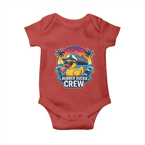 Funny Rubber Duckie Cruise Baby Onesie TS14 Red Print Your Wear