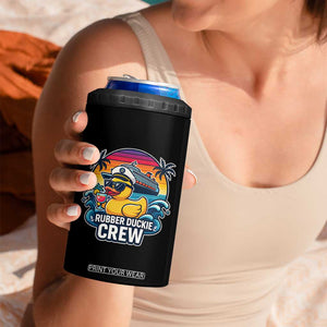 Funny Rubber Duckie Cruise 4 in 1 Can Cooler Tumbler TS14 Print Your Wear