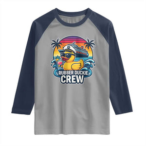 Funny Rubber Duckie Cruise Raglan Shirt TS14 Sport Gray Navy Print Your Wear