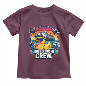 Funny Rubber Duckie Cruise Toddler T Shirt TS14 Maroon Print Your Wear