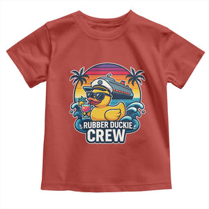 Funny Rubber Duckie Cruise Toddler T Shirt TS14 Red Print Your Wear