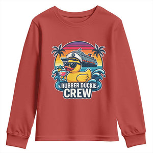 Funny Rubber Duckie Cruise Youth Sweatshirt TS14 Red Print Your Wear