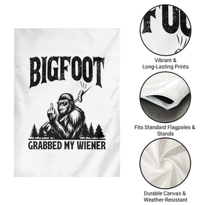 Bigfoot Grabbed My Wiener Garden Flag Funny Sasquatch Camping TS14 Print Your Wear