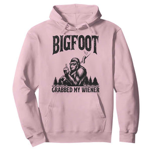 Bigfoot Grabbed My Wiener Hoodie Funny Sasquatch Camping TS14 Light Pink Print Your Wear
