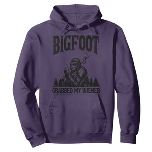 Bigfoot Grabbed My Wiener Hoodie Funny Sasquatch Camping TS14 Purple Print Your Wear
