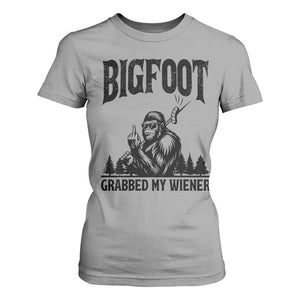 Bigfoot Grabbed My Wiener T Shirt For Women Funny Sasquatch Camping TS14 Sport Gray Print Your Wear