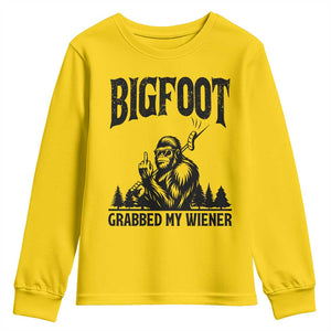 Bigfoot Grabbed My Wiener Youth Sweatshirt Funny Sasquatch Camping TS14 Daisy Print Your Wear