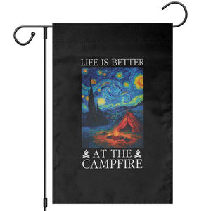 Funny Camping Garden Flag Life Is Better At The Campfire TS14 Black Print Your Wear