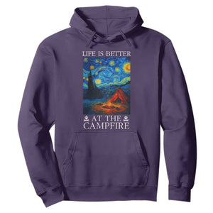 Funny Camping Hoodie Life Is Better At The Campfire TS14 Purple Print Your Wear