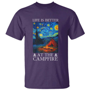 Funny Camping T Shirt Life Is Better At The Campfire TS14 Purple Print Your Wear