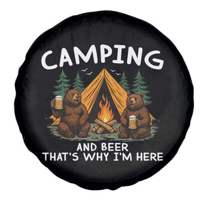 Funny Camping Beer Spare Tire Cover Bear Drinking Lover Gift TS14 Print Your Wear