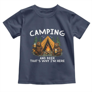 Funny Camping Beer Toddler T Shirt Bear Drinking Lover Gift TS14 Navy Print Your Wear