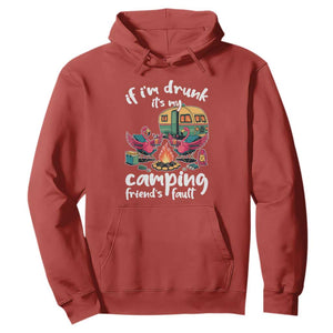 Funny Flamingo Camping Hoodie If I Am Drunk It Is My Friend Fault TS14 Red Print Your Wear