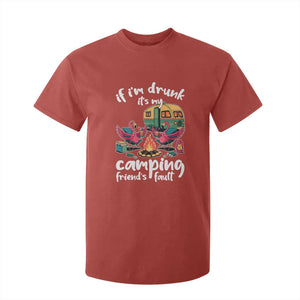 Funny Flamingo Camping T Shirt For Kid If I Am Drunk It Is My Friend Fault TS14 Red Print Your Wear