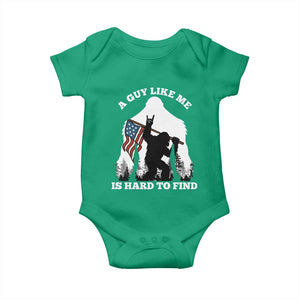 Bigfoot Patriotic American Flag Baby Onesie Funny Sasquatch A Guy Like Me Is Hard To Find TS14 Irish Green Print Your Wear