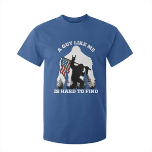 Bigfoot Patriotic American Flag T Shirt For Kid Funny Sasquatch A Guy Like Me Is Hard To Find TS14 Royal Blue Print Your Wear