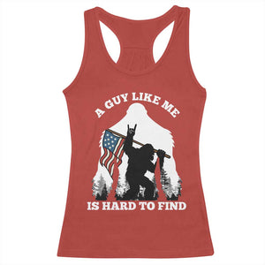 Bigfoot Patriotic American Flag Racerback Tank Top Funny Sasquatch A Guy Like Me Is Hard To Find TS14 Red Print Your Wear